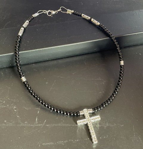 Collana uomo rosario con - collana,