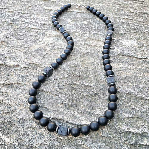 Collana perle nere onice - di,