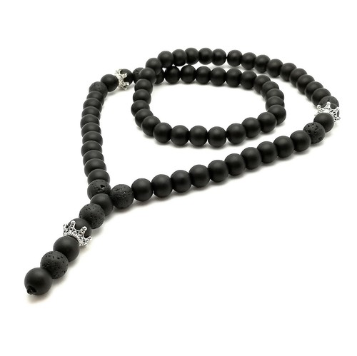 Collana perle nere onice - collana,