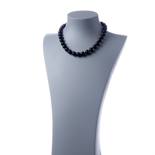 Collana corta onice - nera, grado