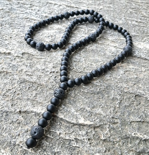 Collana uomo pietra - , nera