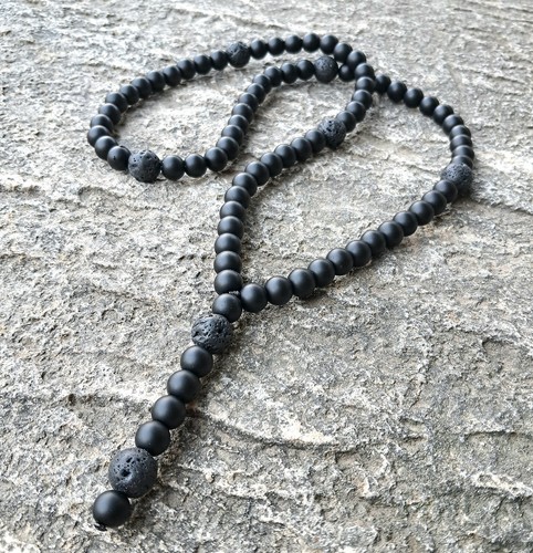 Collana perle nere in - collana,