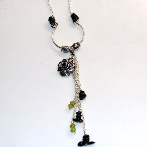 Collana perle peridoto