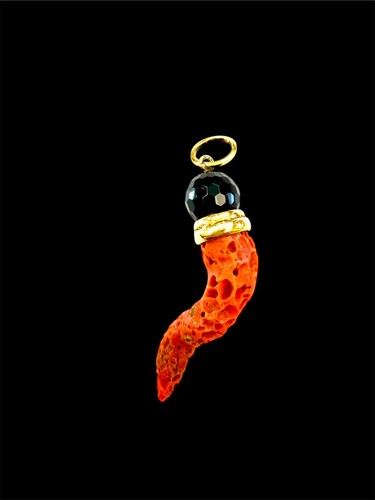 Collana corno corallo - collana, in
