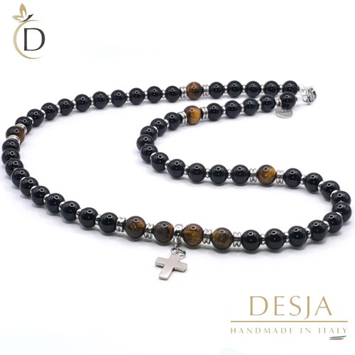Collana uomo con pietre dure