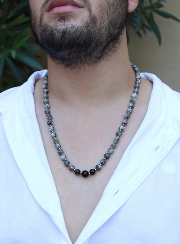 Collana agata dendritica - agata,