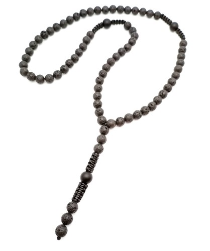 Collana onice lava perle - collana,