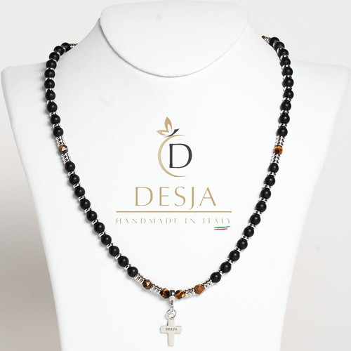 Collana rosario pietra - collana,