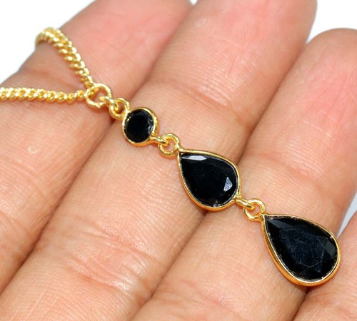 Collana lunga onice - , nera