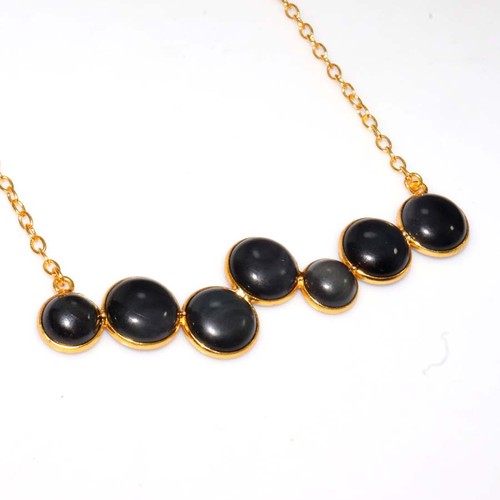 Collana onice nera tonda - collana,