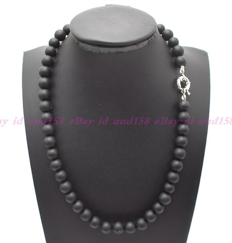 Collana perline uomo - perline, nero