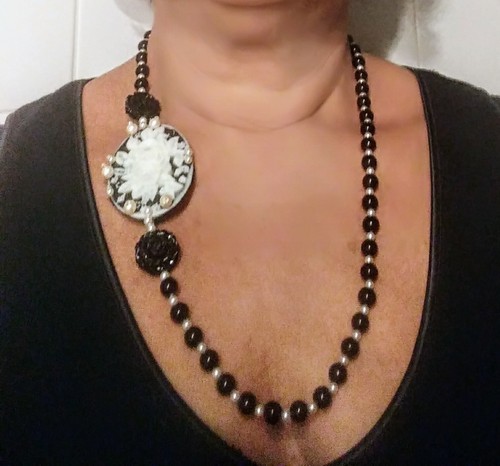 Collana nera onice - nera,