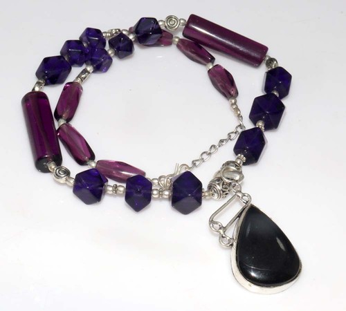 Collana calcedonio blu onice - calcedonio,