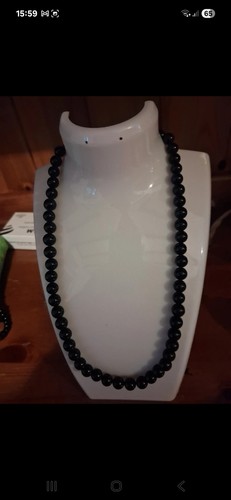 Collana onice nero filo - collana, un